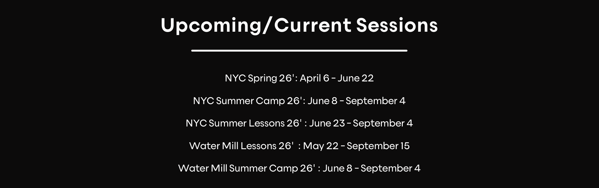 Upcomings2026tennisinnovatorsx Upcoming sessions